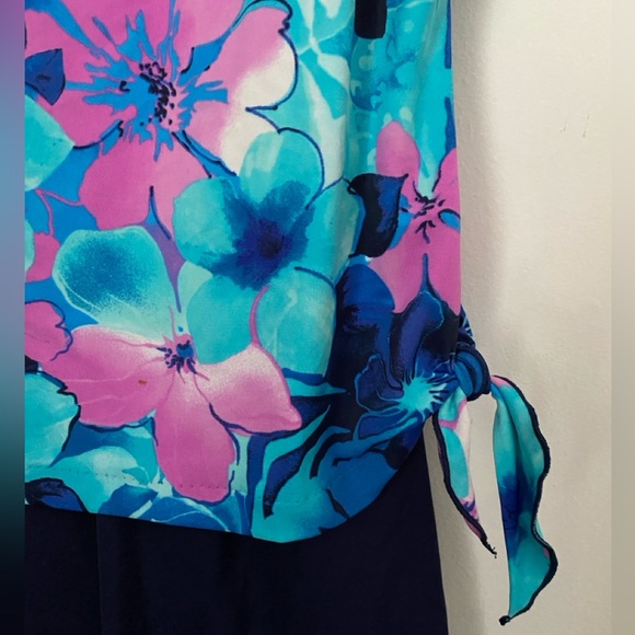 Maxine of Holliwood Women’s One Piece Skirted Swimsuit Blue/Pink Size 12. - Picture 5 of 16